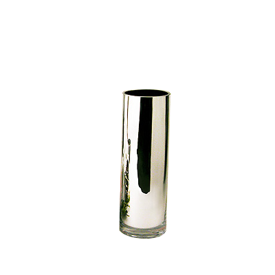 15.75" Mirrored Cylinder Vase