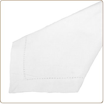 White Hemstich  Napkins